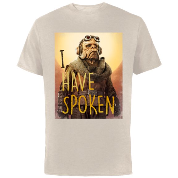 Star Wars The Mandalorian Kuiil I Have Spoken - Short Sleeve Cotton T-Shirt for Adults - Customized-Natural