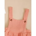 thumbnail image 5 of Nygoyerh Baby Girls Overalls Sleeveless Layered Solid Romper Dresses Bodysuit Infant Clothing for Casual Daily 0M 3M 6M 9M 12M 18M, 5 of 6