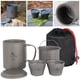 thumbnail image 1 of de 5 piezas de té de Taza colador Taza de té de doble pared Taza de té portátil para cocina Salida Viajes Camping al DYNWAVEMX Taza de titanio, 1 of 8