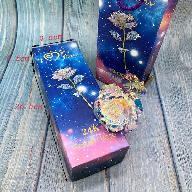 Caja de regalo con simulación de rosa de papel dorado 520 Tanabata Regalo para el día de San Valentín Regalo para el día de la madre Regalos para eventos