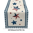 thumbnail image 2 of Large Stars and Stripes 4th of July Table Runner, 13 x 91 Inch Patriotic Memorial Day Table Runner, Independence Day Kitchen Dining Table Runners for Home Farmhouse Party Decor, 2 of 6