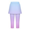 thumbnail image 5 of Horkkom Athletic Skirts Women Elastic Waist Capris Skirted Leggings Gradient Print Stretch Yoga Pants Purple 2XL, 5 of 6