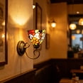 thumbnail image 1 of Lámpara de pared vintage aplique decorativo para cafeterías, dormitorios, pasillos, balcones con luz nocturna LED, iluminación ambiental cálida, material de hierro y vidrio, 1 of 8