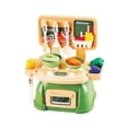 thumbnail image 1 of 30 juguetes de cocina para aprender habilidades, juego de comida y cocina de simulación para niños verde, 1 of 9