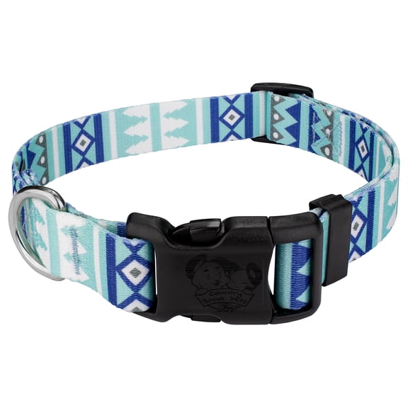 Country Brook Design® Deluxe Snowy Pines Dog Collar - Made In The U.S.A., Medium