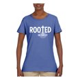 thumbnail image 2 of Wild Bobby Rooted in Christ Inspirational/Christian Women Graphic Tee, Light Blue, X-Large, 2 of 5