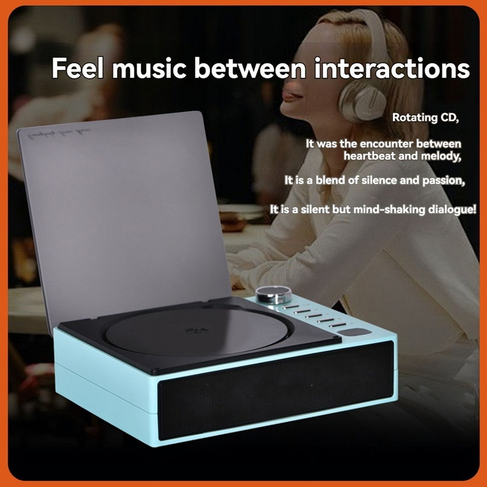 Portable CD Player Bluetooth Digital Optical Output Audiophile Audio Player Built- G22678