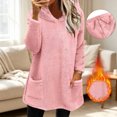 thumbnail image 2 of Meichang Womens Sherpa Fleece Hoodies Winter Soft Warm Fuzzy Pajama Pullovers Long Sleeve Loose Fit Casual Fluffy Hooded Sweatshirt with Pockets Loungewear, 2 of 7