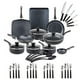 thumbnail image 1 of Bateria De Sartenes De Aluminio Bateria De Cocina Con Revestimiento Antiadherente Juego De Ollas Incluye 42 Piezas Set De Ollas Y Sartenes Con mangos Ergonomicos (Negra), 1 of 9
