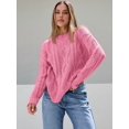 thumbnail image 2 of Yokua Women's Oversized Chunky Knit Crew Neck Sweater, 2 of 7