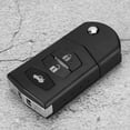 thumbnail image 4 of Funda con llave abatible, funda abatible con control remoto para automóvil de 3 botones Funda con llavero Funda con cubierta para MAZDA 2 3 5 6 RX8 MX5, negro EOTVIA NO, 4 of 6