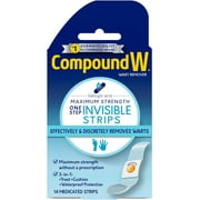 Compound W Maximum Strength One Step Invisible Wart Remover Strips, 14 Ea..