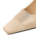thumbnail image 3 of Women Square Toe High Heels 7CM Sexy Pumps Silk Wedding Evening for Bride Prom Party, 3 of 5