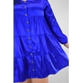 thumbnail image 4 of Vestido de satén Roman Fashion Tallas Extras 1250 Azul rey 40, 4 of 7