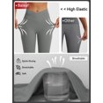 thumbnail image 3 of BALEAF Capri Leggings for Women with Pockets Knee Length Workout Yoga Capris Pants Tummy Control Casual Exercise Gray M, 3 of 8