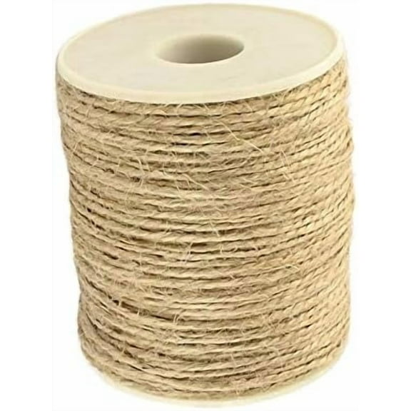 1 Roll 109 Yards Natural Jute Twine 2 Ply Arts and Crafts Hemp Cord 2mm Packing String Rope