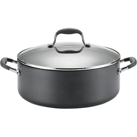 

Anolon - 82825 Anolon Advanced Hard Anodized Nonstick Stock Pot/Stockpot with Lid 7.5 Quart Gray