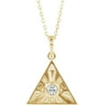 thumbnail image 5 of 14K Yellow 1/10 CTW Diamond Eye of Providence Necklace in 14k Yellow Gold, 5 of 5