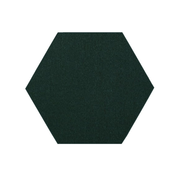 Furnishmyplace Modern Indoor/Outdoor Commercial Solid Dark Green Color, Area Rugs 4' Hexagon