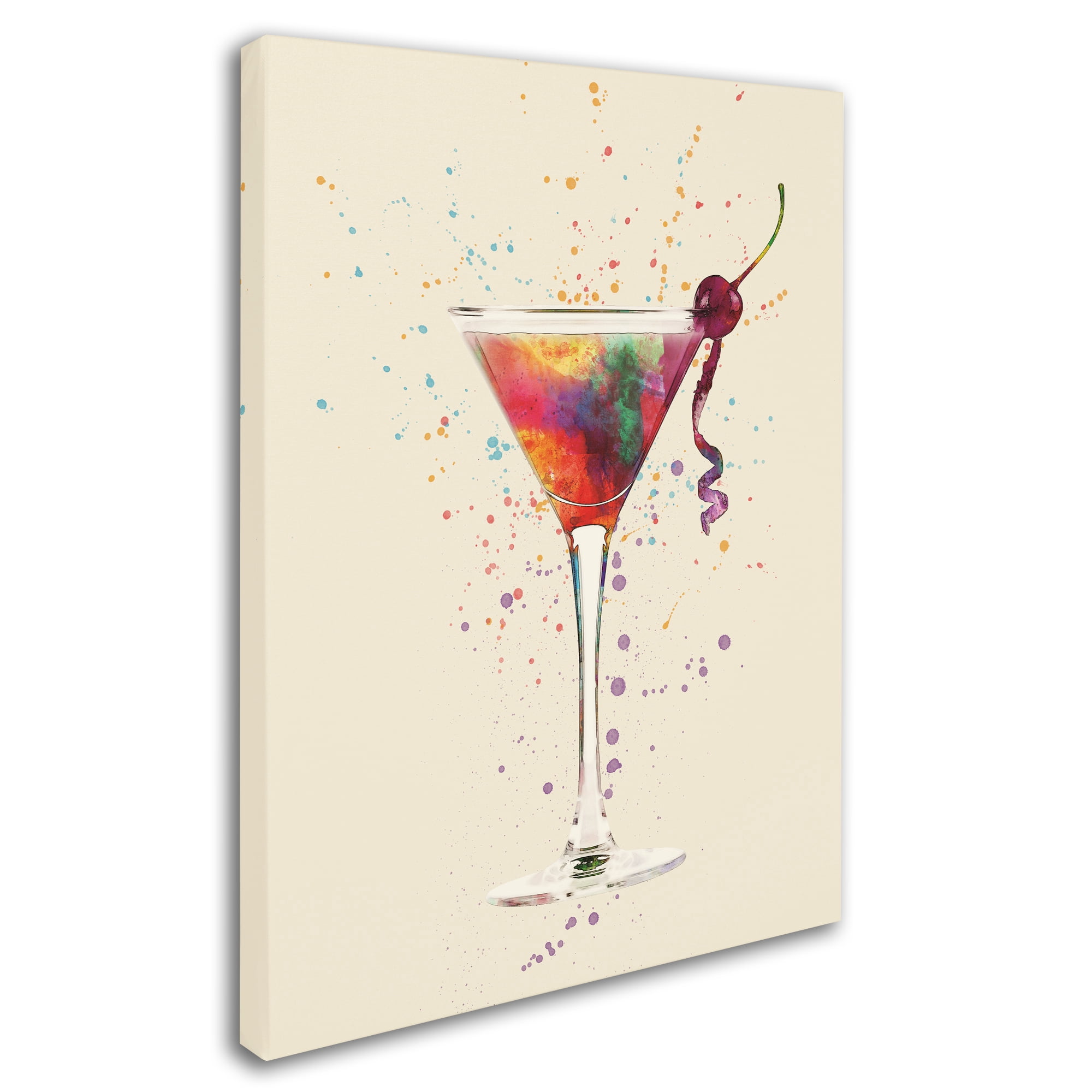 Trademark Fine Art 'Cocktail Drinks Glass Watercolor V' Canvas Art by Michael Tompsett