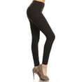 thumbnail image 2 of Women's Solid Color Stretchable Peach Skin Fabric Leggings for Regular PLUS 3X5X, 2 of 3