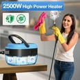 thumbnail image 2 of NEI Handheld Steam Cleaner，2500W Hand-Held High Pressure Portable Cleaning Machine with 3 Brush, High Temperature Steamer for Home Use, Kitchen, Furniture, Bathroom, Car (Blue), 2 of 14