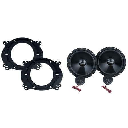 Memphis Audio SRX60CV 6.5" Component Speakers - Pair with OEMBKT60 Vehicle Specific 6 1/2"" Speaker Adaptors