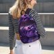 thumbnail image 5 of Balery Purple Hippo In Water Mochila Clásica Impresa Básica para Viaje, Mochila Escolar Resistente al Agua, Mochila de Lona con Correas Ajustables-Small, 5 of 5