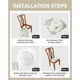 thumbnail image 4 of Coastal Sage Green Chair Seat Covers for Dining Room Stretch Chair Seat Covers Set of 6, Ocean Coral Starfish Shell Modern Chair Seat Protector Cushion Slipcovers for Kitchen Restaurant Office, 4 of 6