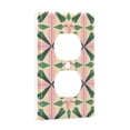 thumbnail image 2 of Yayeee Duplex Wall Plate 1-Gang 4.5"x2.7" Home Receptacle Light Switch Decorative Outlet Cover, Pink Symmetrical Stars, 2 of 7