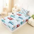 thumbnail image 4 of Erosebridal Colorful Cartoon Airplane Twin Sheet Sets,Multicolor Aircraft Theme Bedding For Boys Kids 3pcs, 4 of 6
