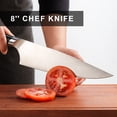 thumbnail image 4 of NULAS Chef Knife, 8" Professional High Carbon Japanese Steel Kitchen Knife with Ergonomic Handle, Black, 4 of 10