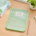 thumbnail image 4 of Mesh Zipper File Bag with Handle Transparent Storage Tote Portable Organizer Pouch for Office Document Supplies, 4 of 5