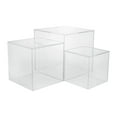 thumbnail image 2 of Cajas de almacenamiento de cubo acrílico, 3 uds., 10cm, 12,7 cm, 15,2 cm, soporte multifuncional para cupcakes, accesorios para mostrador al por menor Transparente, 2 of 9