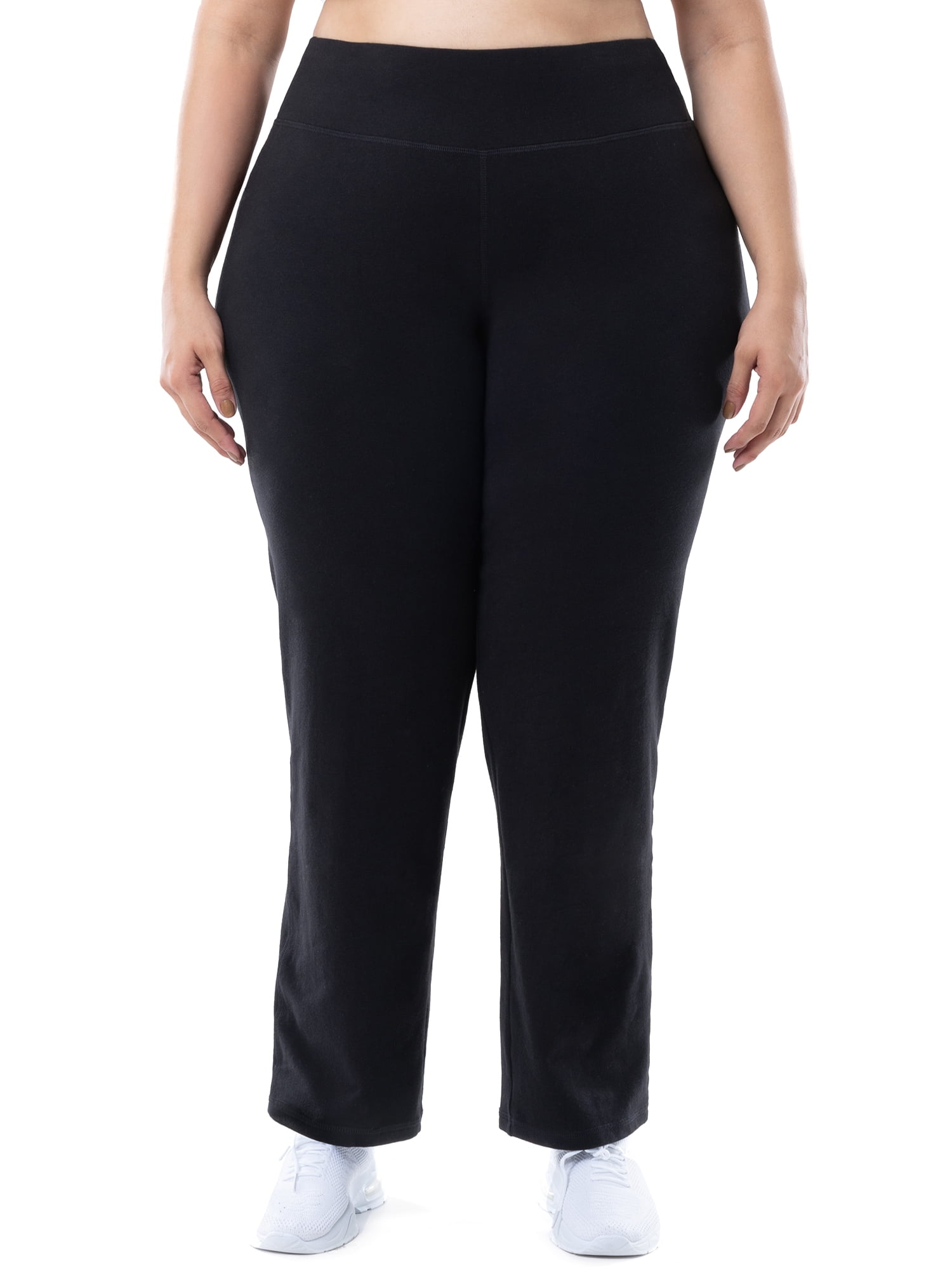 Athletic Works Women's Plus Size Core Active Relaxed Fit Pants, 2-Pack