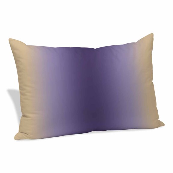 Purple Yellow Ombre Pillow Covers, Linen Long Throw Pillow Case, Farmhouse Modern Gradient Art Holiday Pillow Protector Decorative Cushion Cover for Living Room/Bedroom 20" x 30"