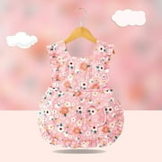 Baby Sleeveless Cotton Bibs Girl Waterproof Infant Meals Bib Anti-dirty Saliva Bib Baby Feeding Stuff Infant Clothing Accessorie 90 (0-2Y) FSH