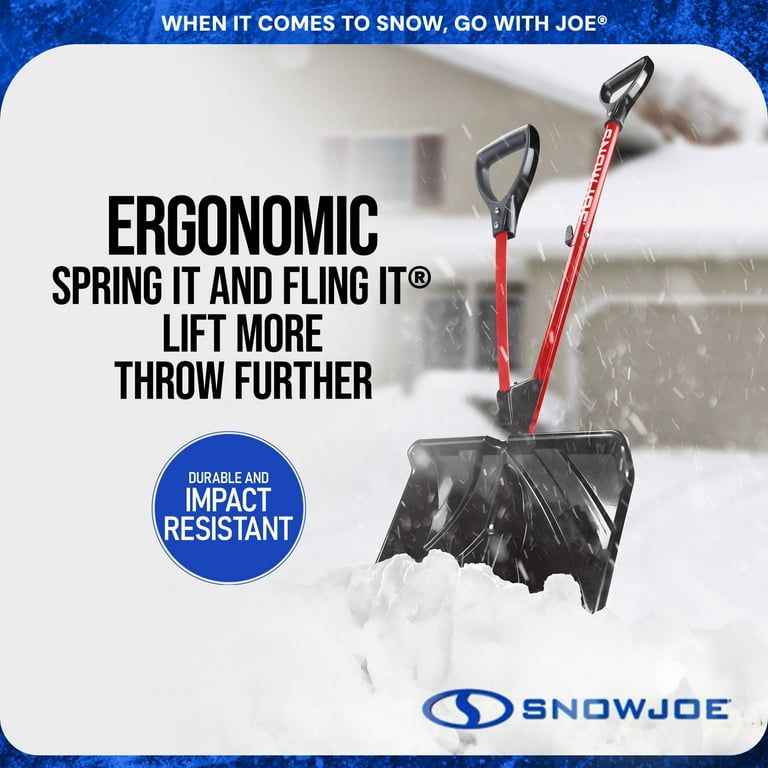 Snow Joe Shovelution 18-inch Strain-Reducing Snow Shovel with