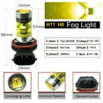 thumbnail image 3 of Last Chance Qaailabf 2X H11 100W LED 4300K YELLOW 2323 Projector Driving Light Bulbs, 3 of 9