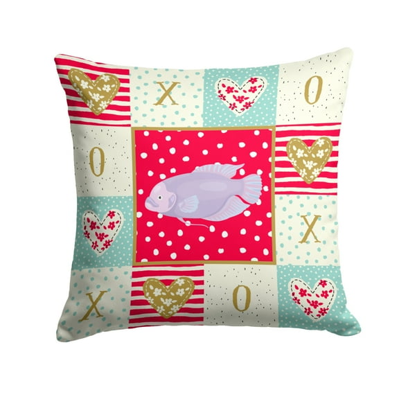 Giant Gourami Love Fabric Decorative Pillow