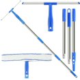 thumbnail image 1 of PENGXIANG Window Squeegee Cleaner Professional Window Cleaning Tool Kit Rotatable Squeegee and Scrubber with 53in Stainless Steel Pole for Car Home Window, 1 of 8