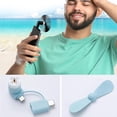 thumbnail image 4 of YardChic 1Pcs Phone Fan, Mini Cell Phone Fan, 2-in-1 Fan Compatible for All Type Smartphone,Tablet Fit for Type C/Lightning Port, Cell Phone Summer Accessories, A-Black, 4 of 8