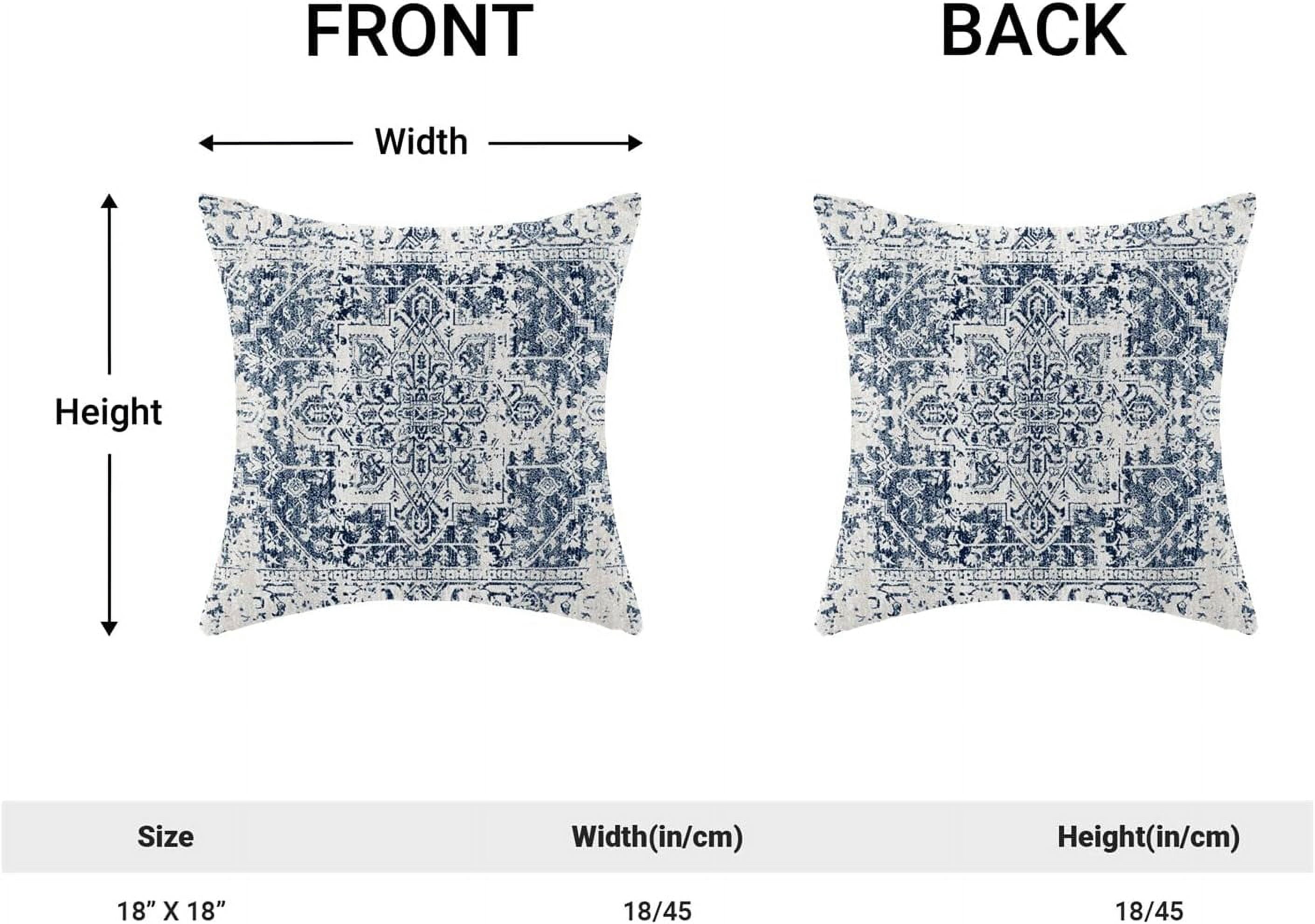 Boho Tufted Pillow Covers 18x18 Inch - Khaki Embroidery With Tassels, Farmhouse Decor - View #12