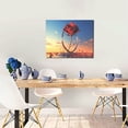 thumbnail image 5 of Fuzoiu Sunset Rose Elegance Print Canvas Wall Art for Bathrooms,Wall Decor for Bedroom,Framed Artwork for Wall,Modern Wall Decorations Prints Picture for Kitchen Home, 5 of 6