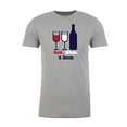 thumbnail image 2 of Red White and Brew, Wine T-shirts, Funny Fourth of July shirts for Men - Heather Grey MH200PATRIOT S9 S, 2 of 3