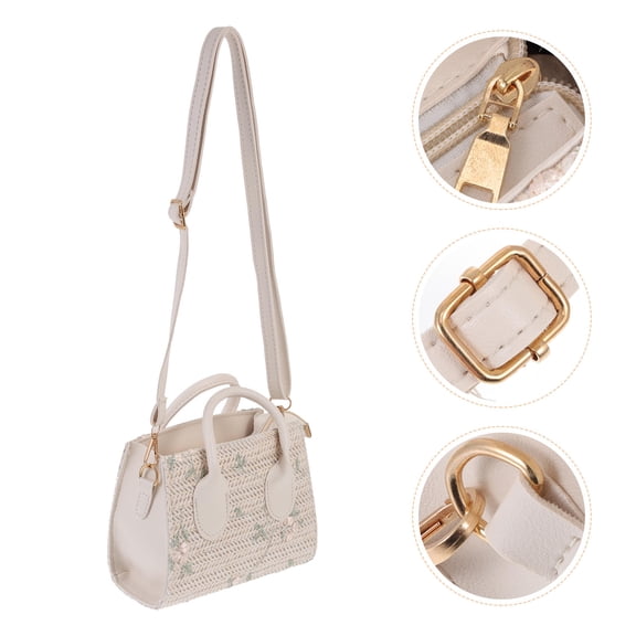ifundom Small Straw Shoulder Bag for Women, Lightweight Outdoor Casual Purse for Everyday Use and Travel Adventures