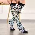 thumbnail image 5 of FREEAMG Leopard Compression Socks for Men & Women Knee High Stockings for Running, Sport, Hiking & Travel, 5 of 7