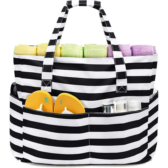 BTEPSGA Beach Bag Waterproof Sandproof for Women Extra Large Beach Tote Bag Pool Bag for Gym Travel with Wet Compartment