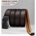 thumbnail image 3 of Mens Ratchet Belt,Leather Adjustable Slide Belt For Gift Mens Dress Casual 1 3/8",Size Adjustable, 3 of 8