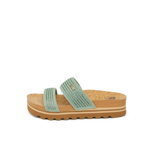 Sandalia REEF Cushion Vista Hi Frosty de piel vegana de rafia
